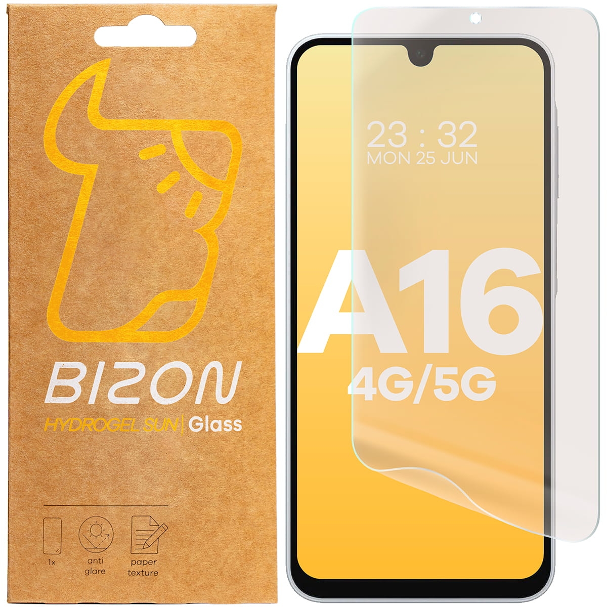 Image of Folia matowa Bizon Glass Film Sun do Galaxy A16 4G/5G, 2 sztuki