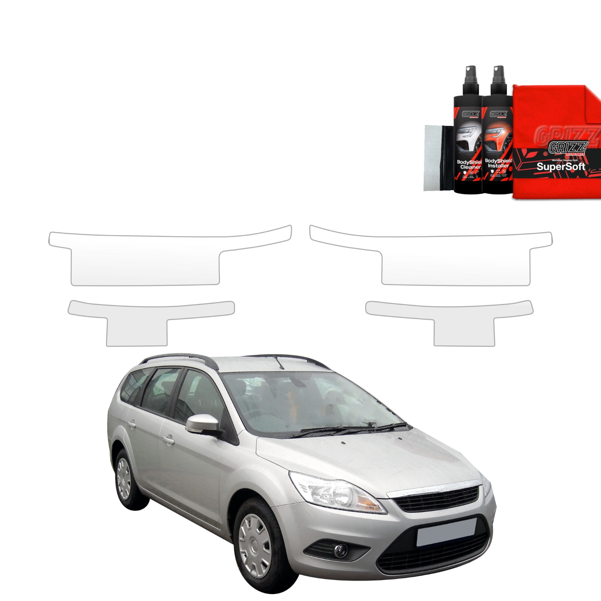 4w1 Folia ochronna na progi Grizz Protector do Ford Focus Mk2 Kombi Facelifting (2007-2011)