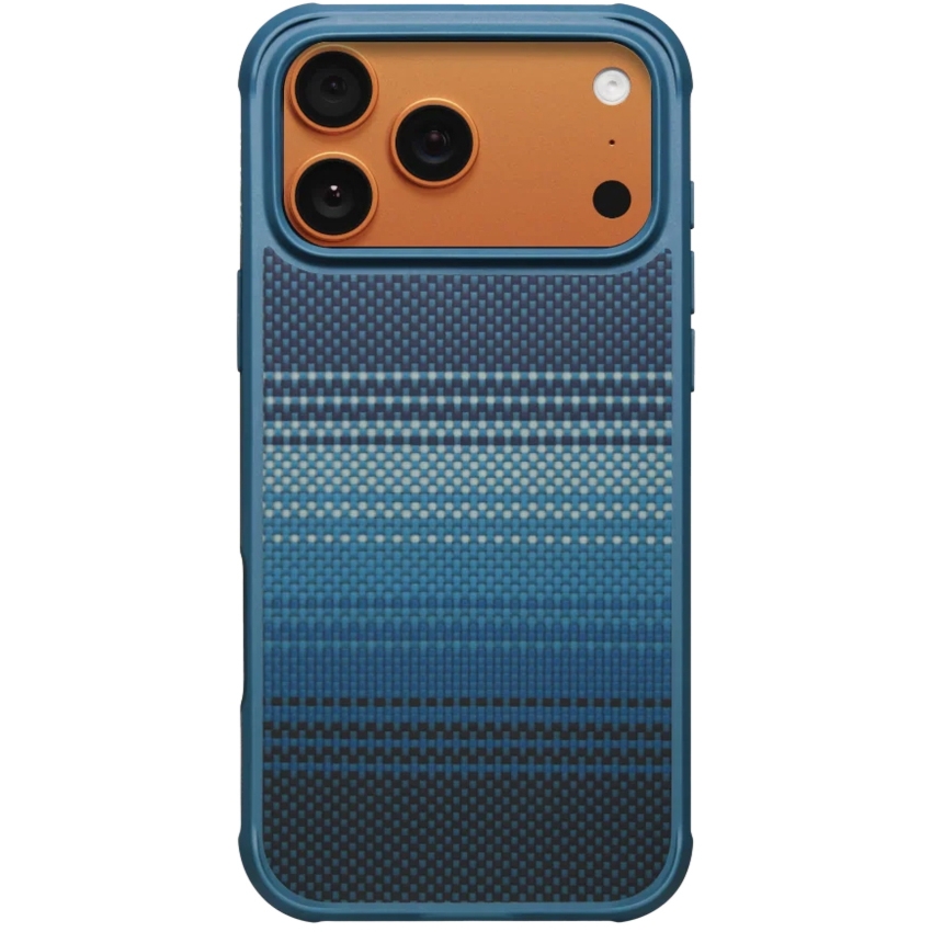 Etui aramidowe Pitaka Aramid ProGuard Case do MagSafe, do iPhone 17 Pro Max, niebieskie ombre