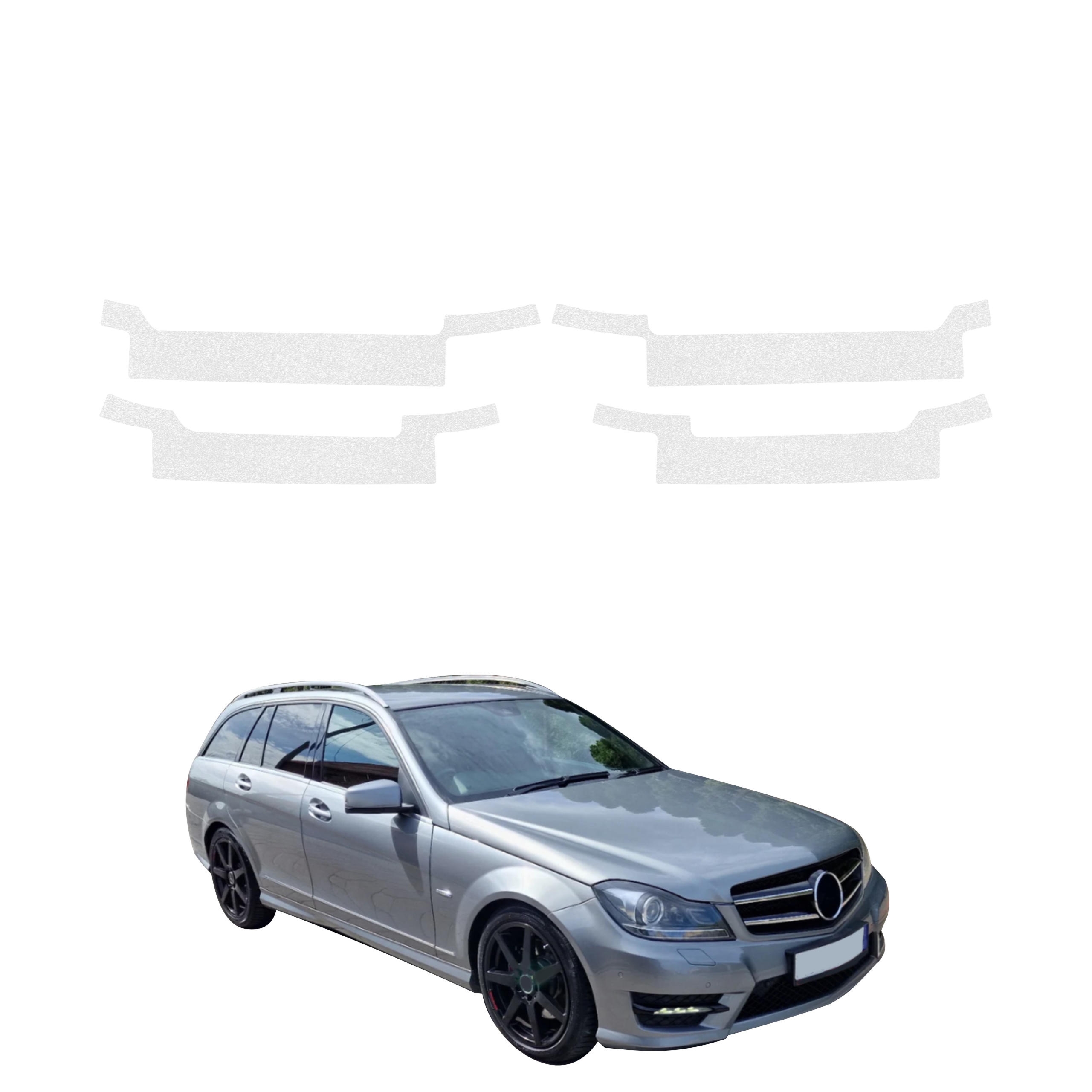 4w1 Bezbarwna powłoka techniczna Grizz Protector na progi Mercedes Benz C Klasa S204 Kombi Facelifting (2011-2014)