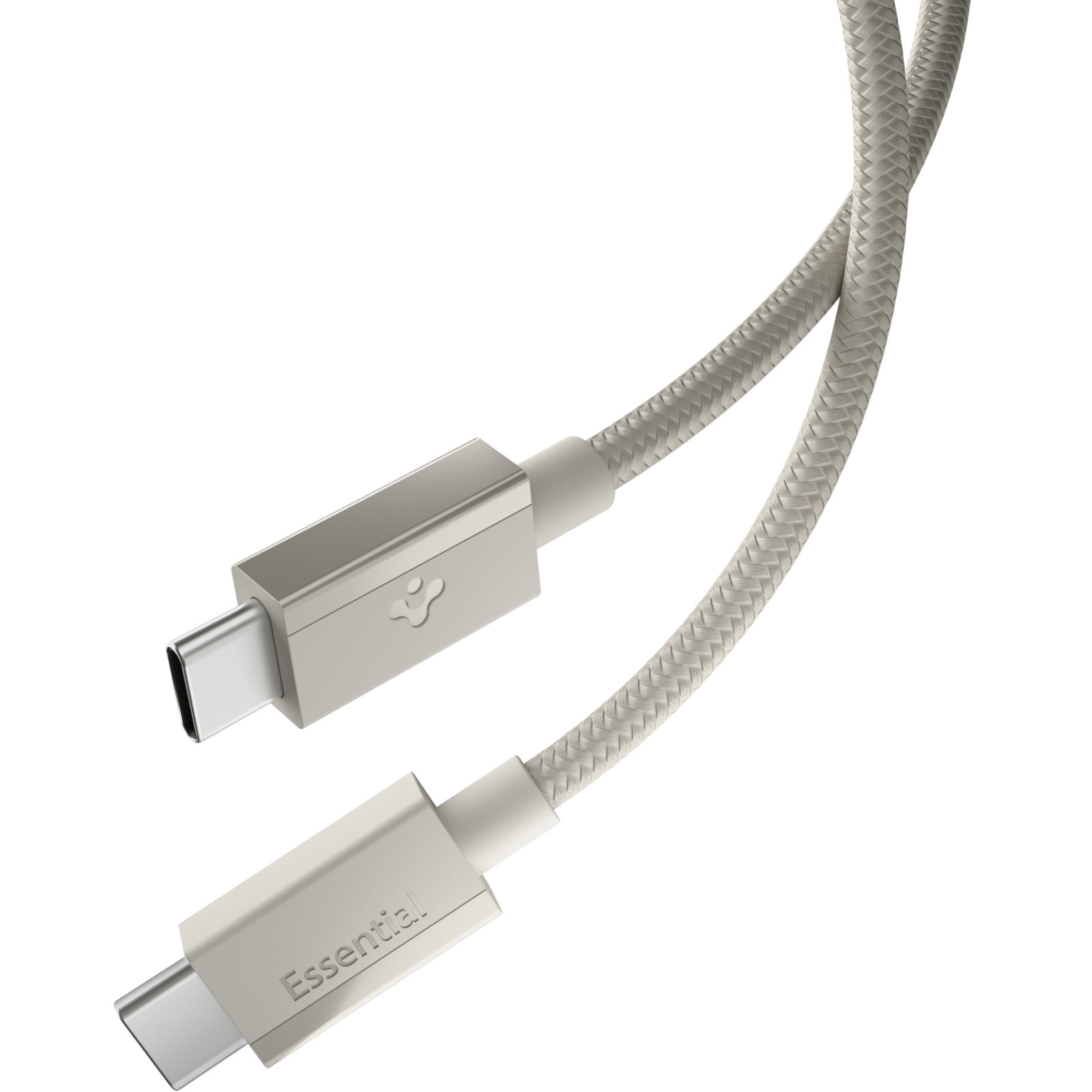 Kabel Spigen Essential DuraBend Braided EB6015CC USB-C do USB-C 60W, 1,5 m, beżowy