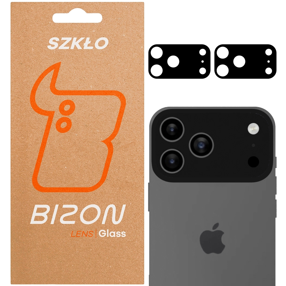 Szkło na aparat Bizon Glass Lens do iPhone 17 Pro Max, 2 sztuki