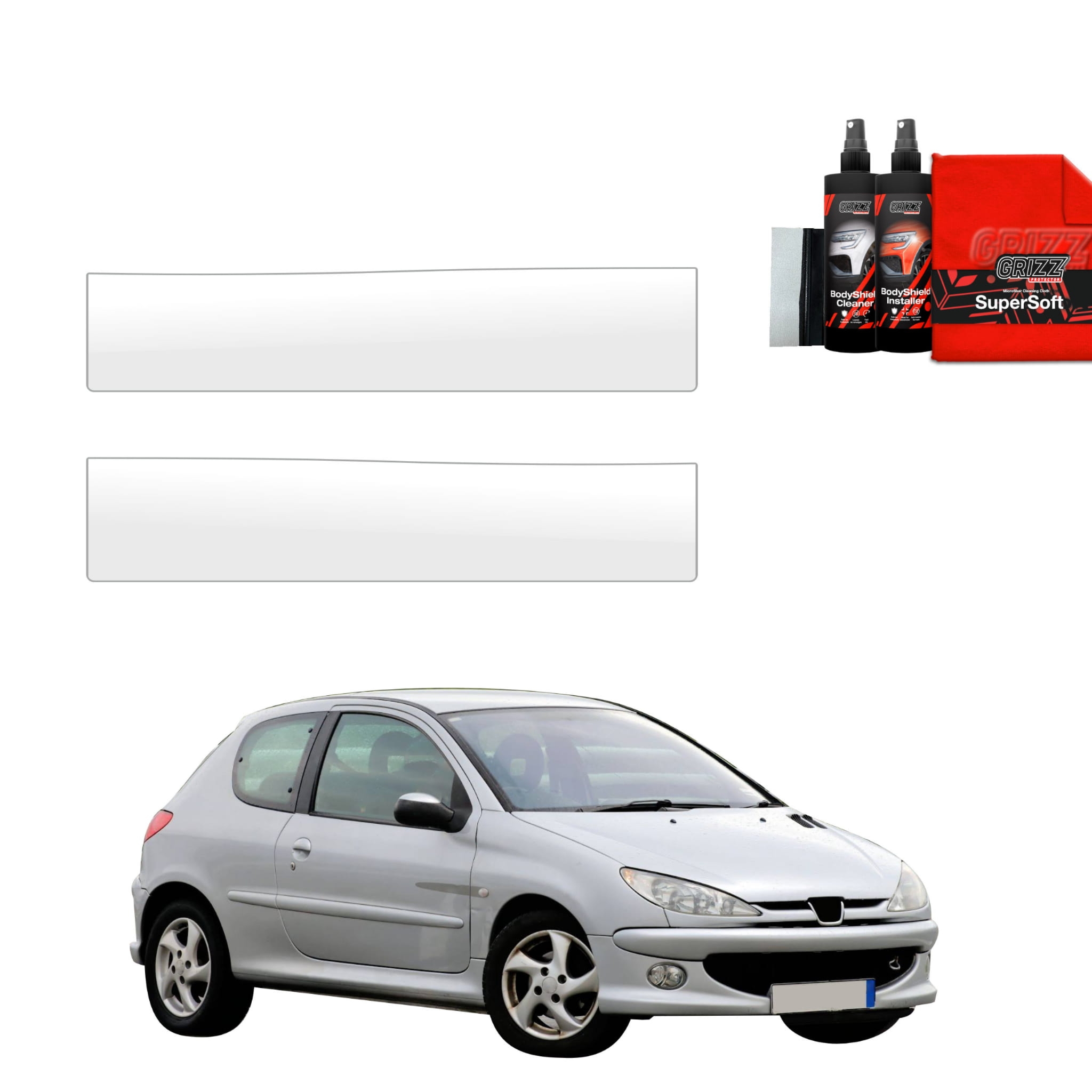 4w1 Folia ochronna na progi Grizz Protector do Peugeot 206 (1998-2009)