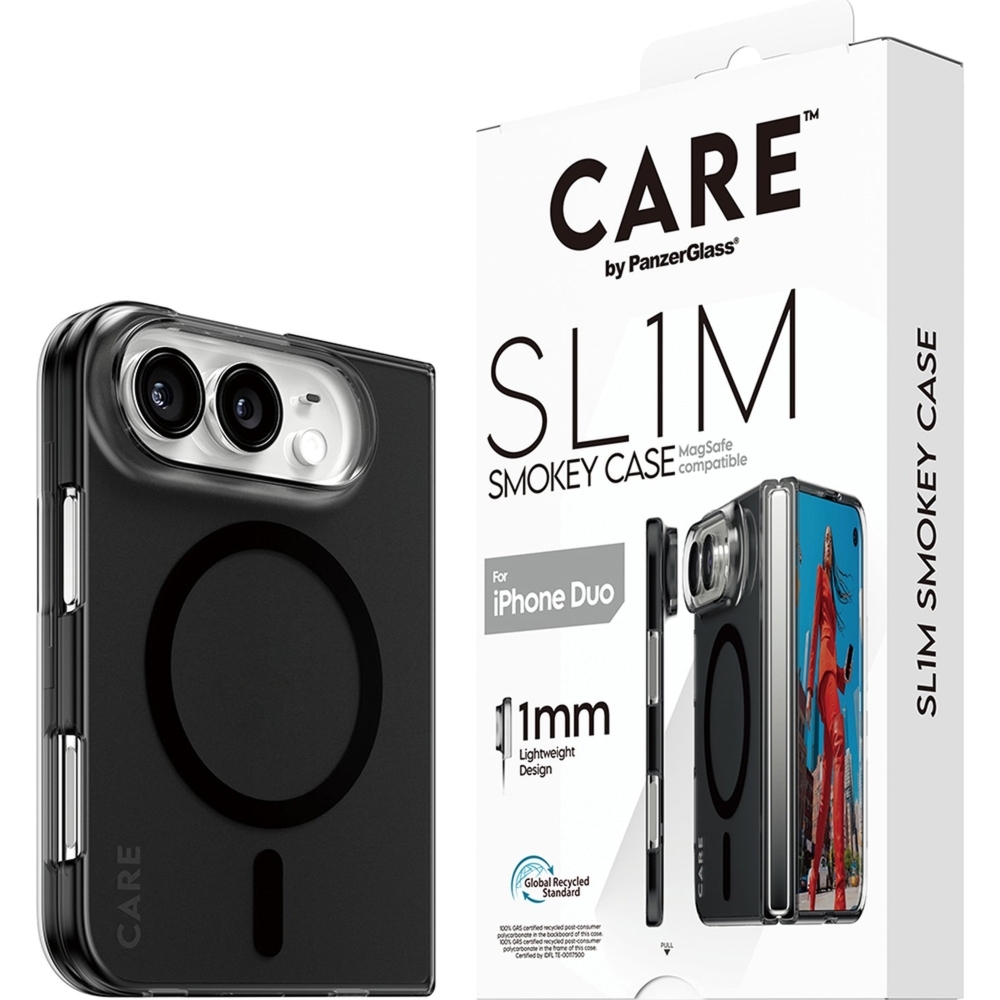 Etui CARE by PanzerGlass SL1M do MagSafe do iPhone Duo, czarne