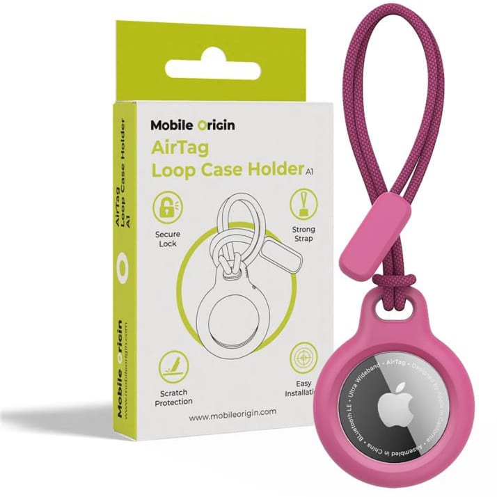 Etui / brelok Mobile Origin AirTag Loop Case A1 do Apple AirTag, różowe