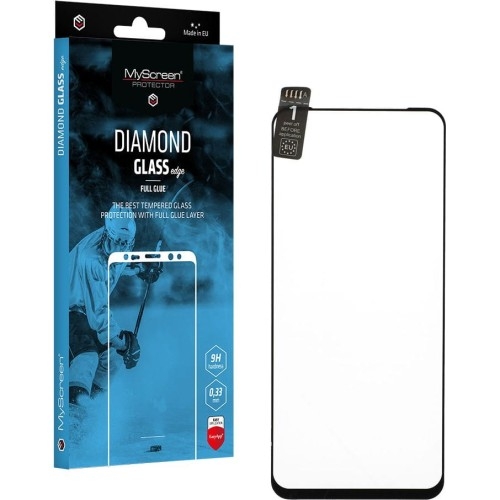 Image of Szkło hartowane na ekran MyScreen Diamond Glass Edge FG do Motorola Moto G14 4G / G54 5G / G34, czarna ramka