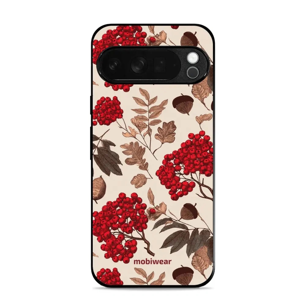Etui ochronne do Google Pixel 10 Pro XL, Mobiwear Glossy Case, jarzębina na ecru