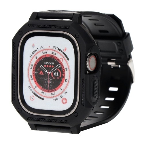 Image of Etui z paskiem Bizon Strap + Case Watch Armor do Apple Watch Ultra 2/1 49 mm, czarne
