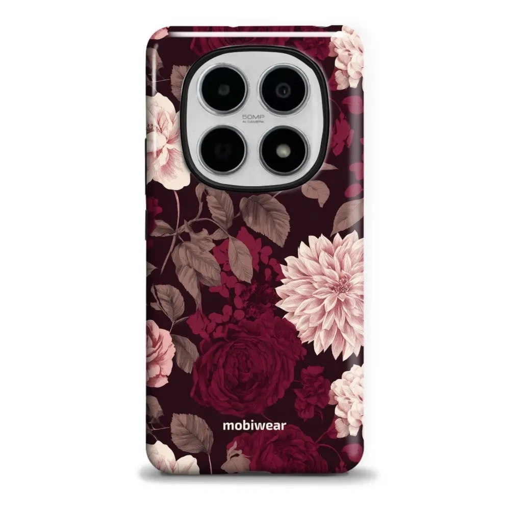 Etui ochronne do Xiaomi POCO M8 5G, Mobiwear Elite Pro, wino i dalie