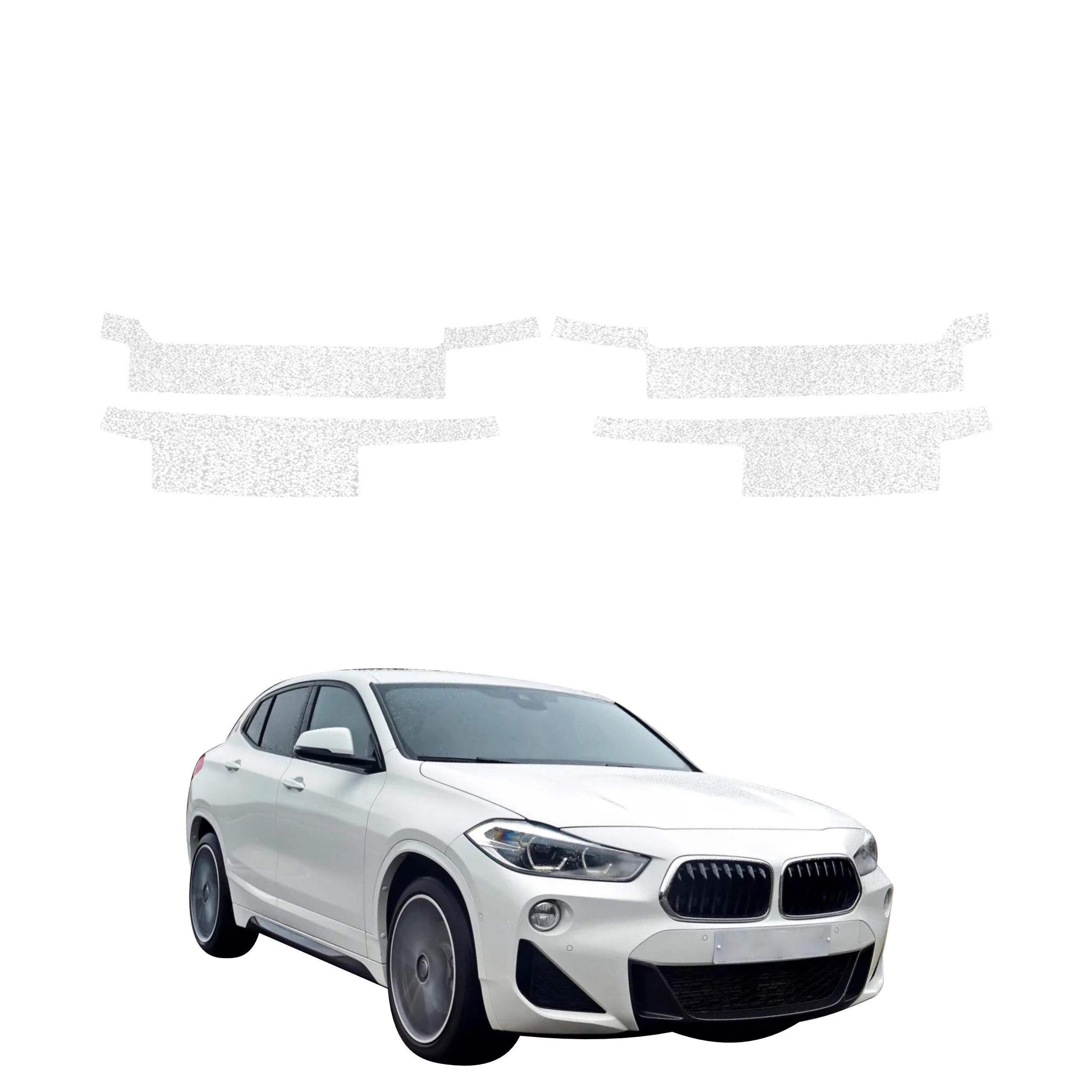 4w1 Biała powłoka techniczna Grizz Protector na progi BMW X2 (2017-2023)
