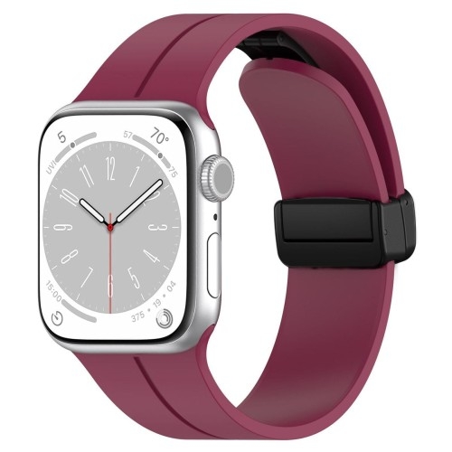 Image of Silikonowy pasek Bizon Strap Watch Silicone do Apple Watch 38/40/41/42mm, burgundowy