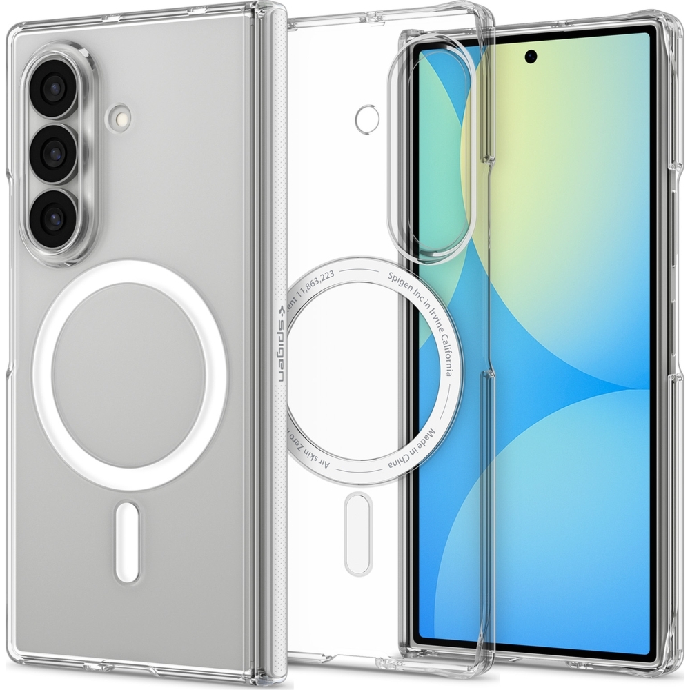 Etui Spigen Air Skin Mag do MagSafe do Galaxy Z Fold8 Ultra, przezroczysto-białe
