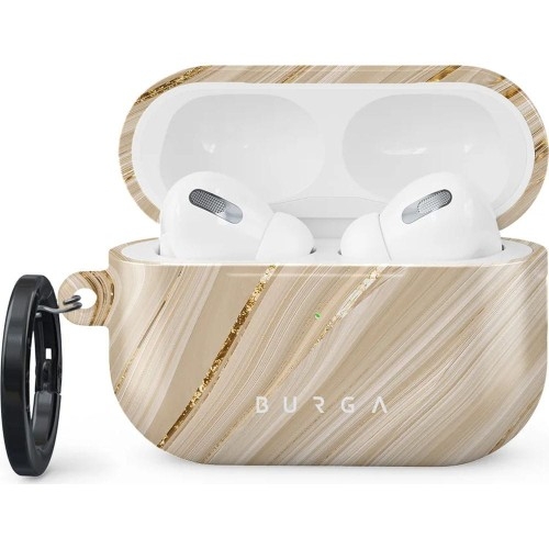 Image of Etui Burga Full Glam do AirPods Pro 2, beżowo-złote