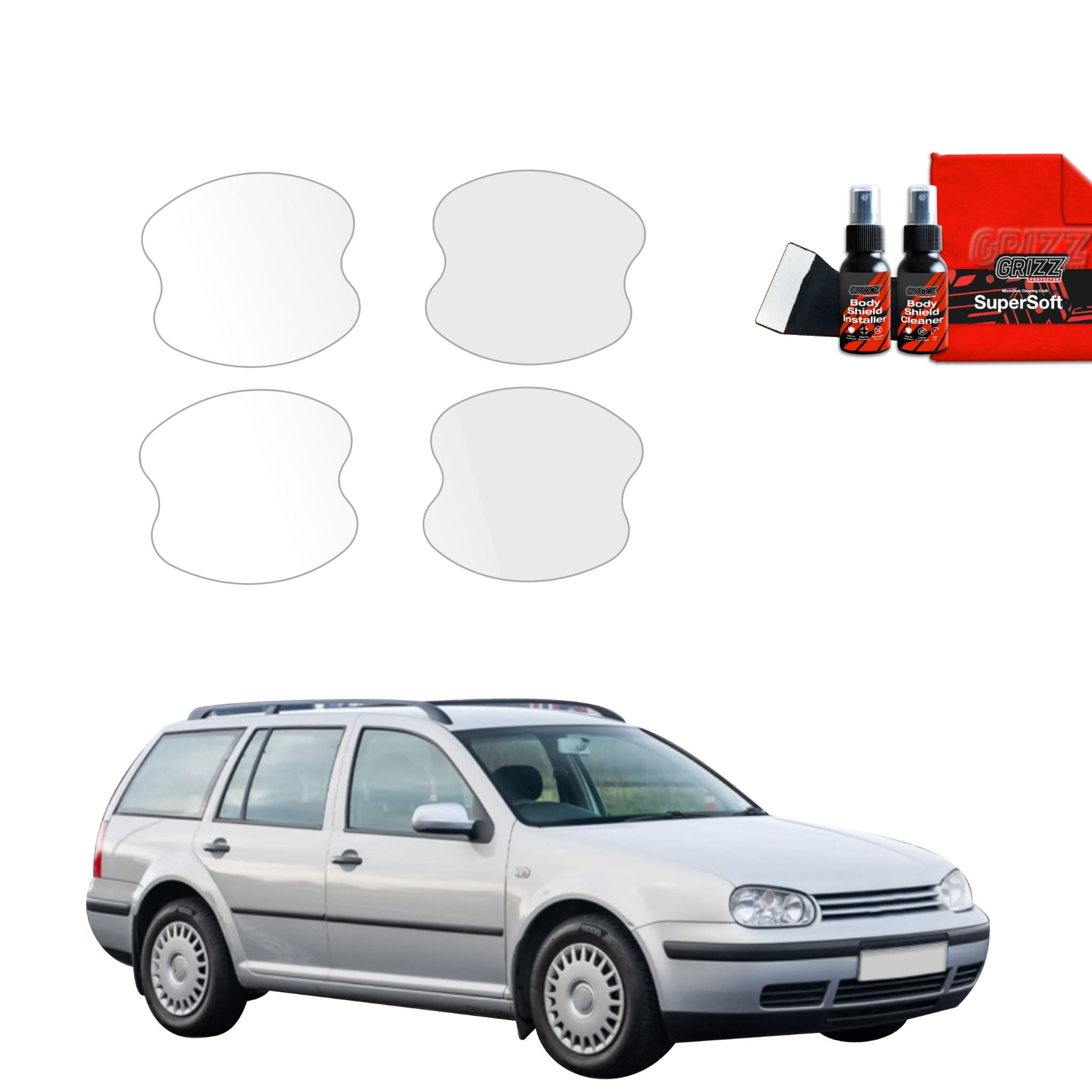 4w1 Folia ochronna pod klamki Grizz Protector do Volkswagen Golf 4 Variant (1997-2003)