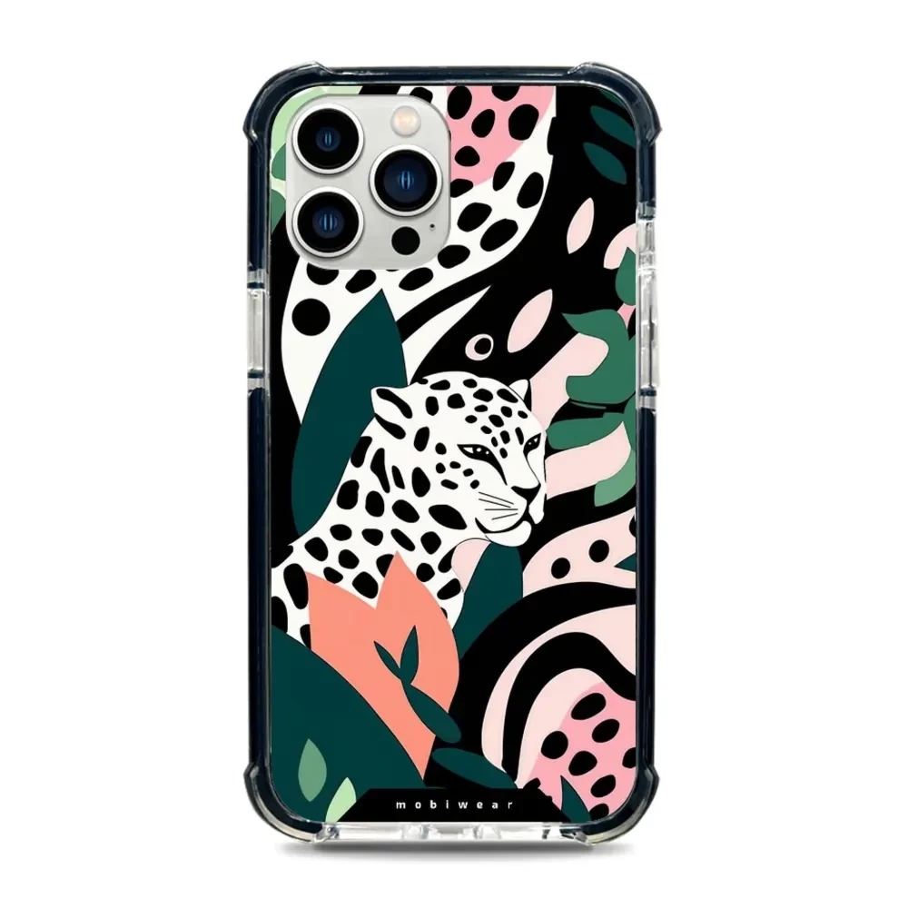 Etui ochronne do iPhone 12 Pro Max do MagSafe, Mobiwear Elite Bumper, tropikalny gepard