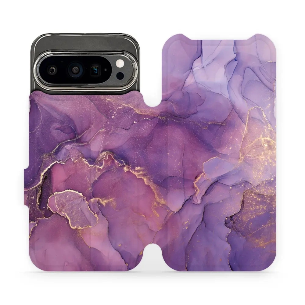 Etui z klapką do Google Pixel 9 Pro, Mobiwear Book, fioletowe
