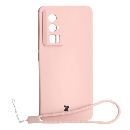 Image of Etui Bizon Case Silicone Sq do Xiaomi Poco F5 Pro, jasnoróżowe