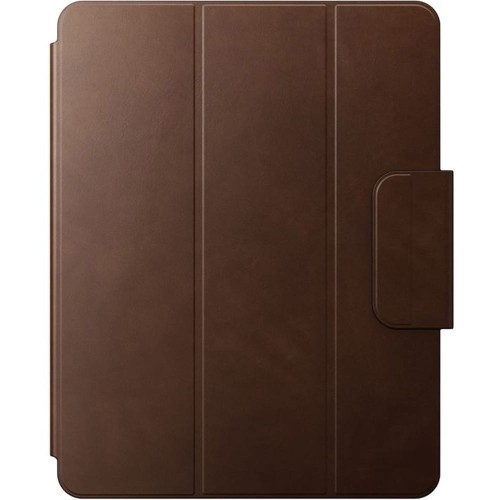 Image of Etui z klapką Nomad Leather Folio Plus do iPad Air 13" M2 2024, iPad Pro 12.9" (2022/2021/2020/2018), ciemnobrązowe