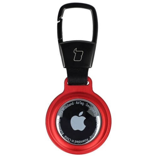 Image of Etui Bizon Case Locator Magnetic do Apple AirTag, czerwone
