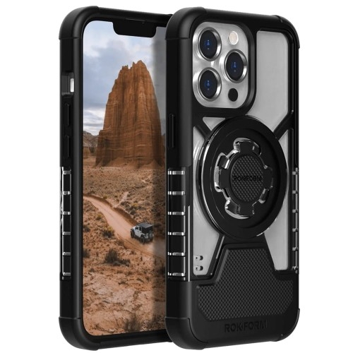 Image of Etui Rokform Crystal Case Mag do iPhone 13 Pro z MagSafe, RMS, przezroczysto-czarne