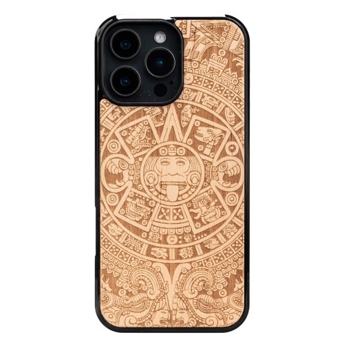 Image of Drewniane etui do iPhone 16 Pro Max, Bewood Kalendarz Aztecki Aniegre