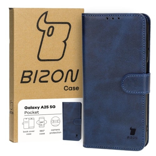Image of Etui Bizon Case Pocket do Galaxy A25 5G, granatowe