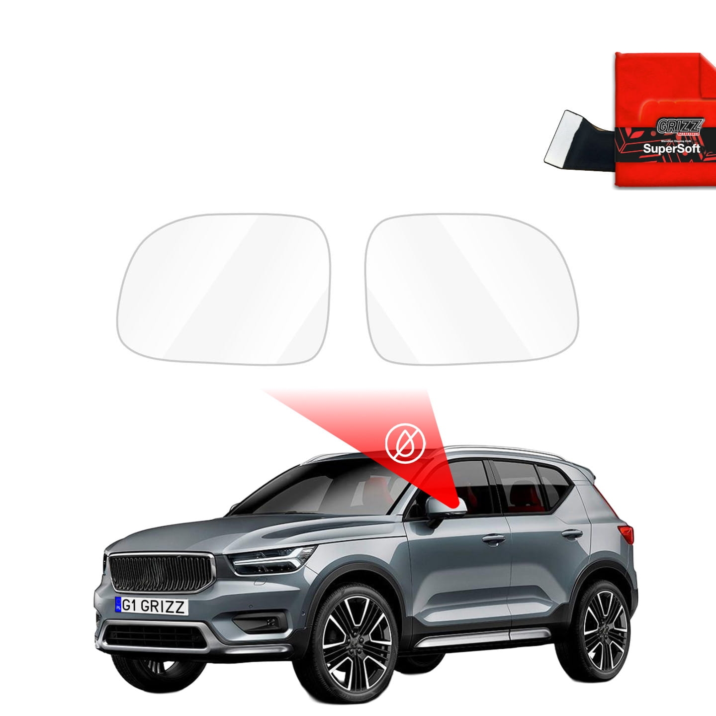 Folia przeciwdeszczowa Grizz Protector na lusterka do Volvo XC40 (2017-2022)