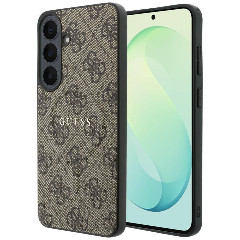 Etui Guess Embossed 4G Ring Classic Logo do Galaxy S26 FE, brązowe