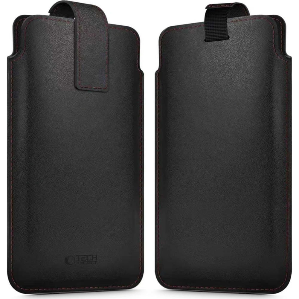 Etui uniwersalne Tech-Protect SM65 Universal Phone Pouch 6″ – 6,9″, czarny z czerwonymi elementami