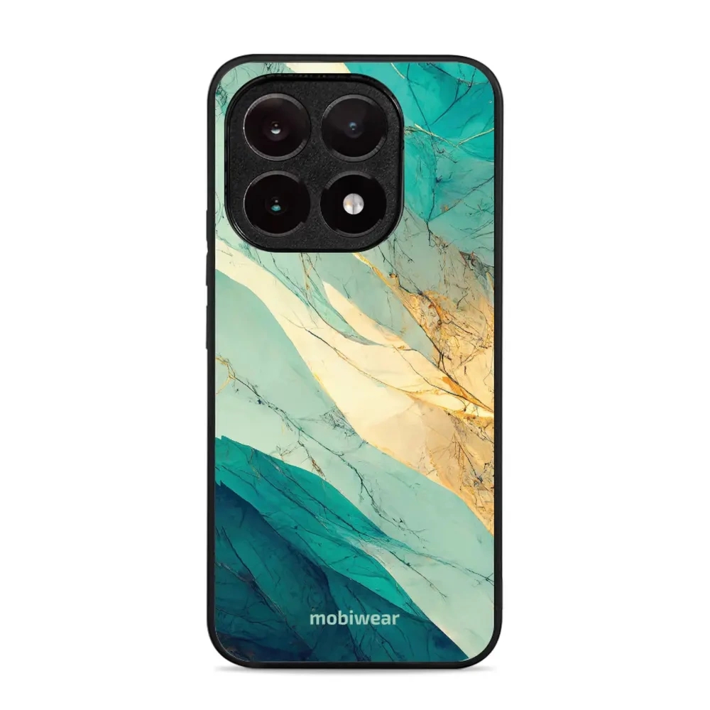 Etui ochronne do Xiaomi 15T, Mobiwear Glossy Case, turkusowy marmur
