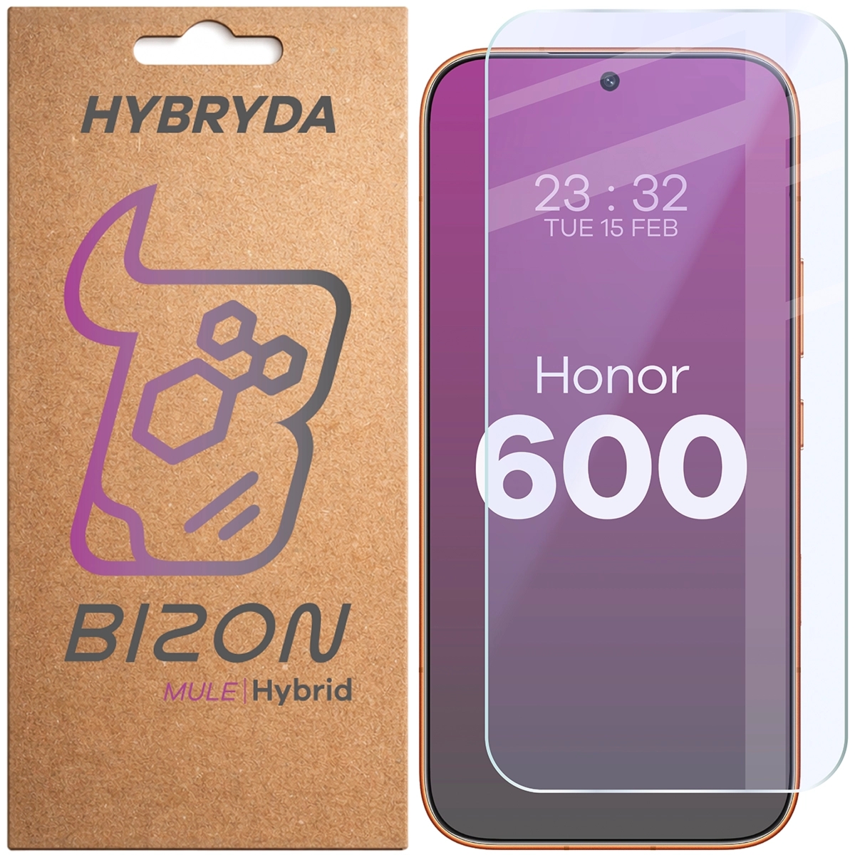 Elastyczne szkło hybrydowe Bizon Hybrid Mule do Honor 600 5G