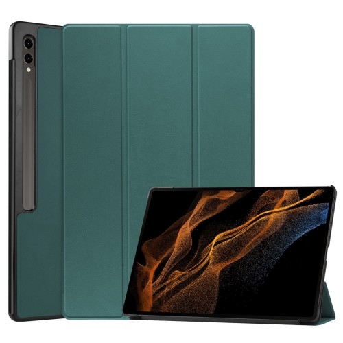 Image of Etui Bizon Case Tab Croc do Galaxy Tab S10 Ultra / S9 Ultra, ciemnozielone