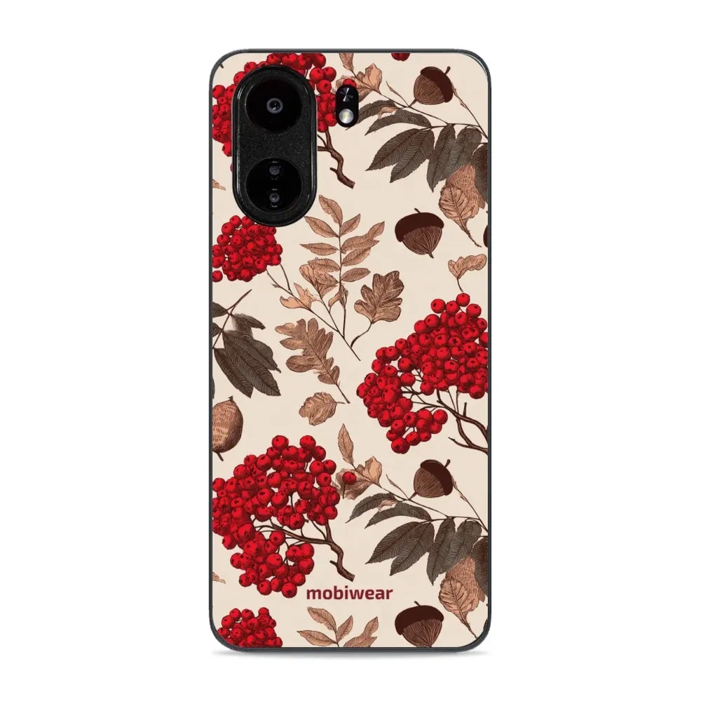 Etui ochronne do Xiaomi POCO C65, Mobiwear Glossy Case, jarzębina na ecru