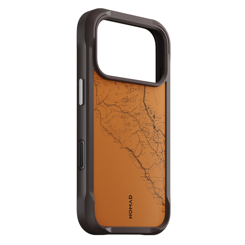 Etui ochronne Nomad Rugged Case do MagSafe do iPhone 18 Pro / 17 Pro, pomarańczowo-czarne wzorzyste