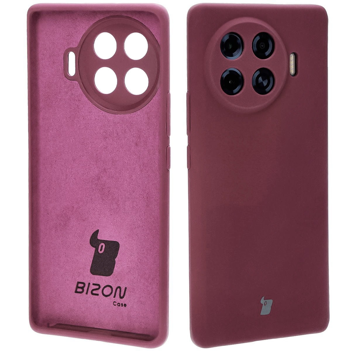 Image of Silikonowe etui Bizon Soft Case do Tecno Spark 20 Pro+, ciemnofioletowe