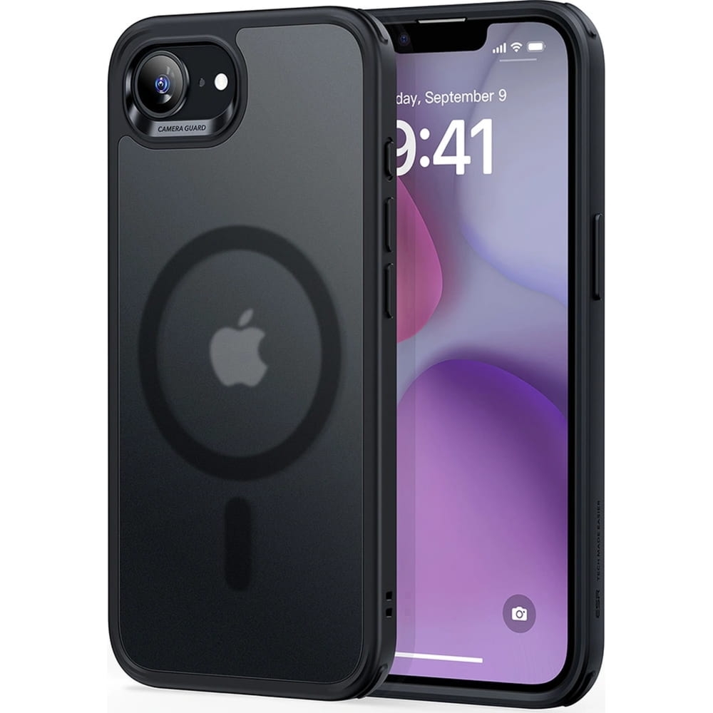 Etui ESR Classic Hybrid Halolock do iPhone 17e / 16e do MagSafe, przydymione czarne