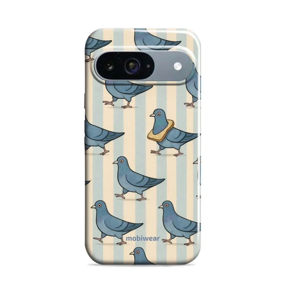 Etui ochronne do Google Pixel 9, Mobiwear Elite Pro, błękitne gołębie