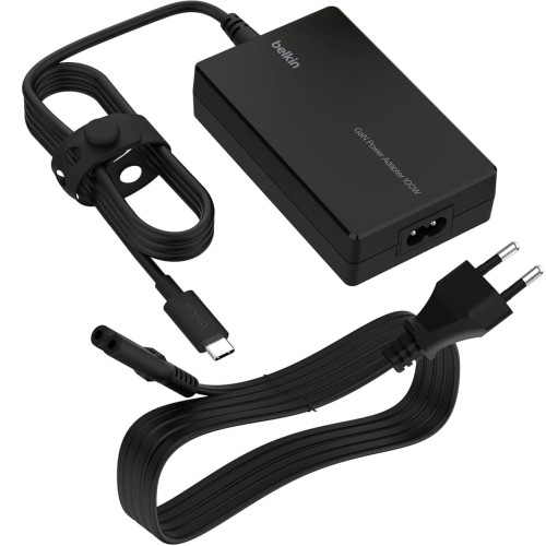 Image of Zasilacz sieciowy do laptopa Belkin Connect USB-C PD Core Gan PA 100W, czarny