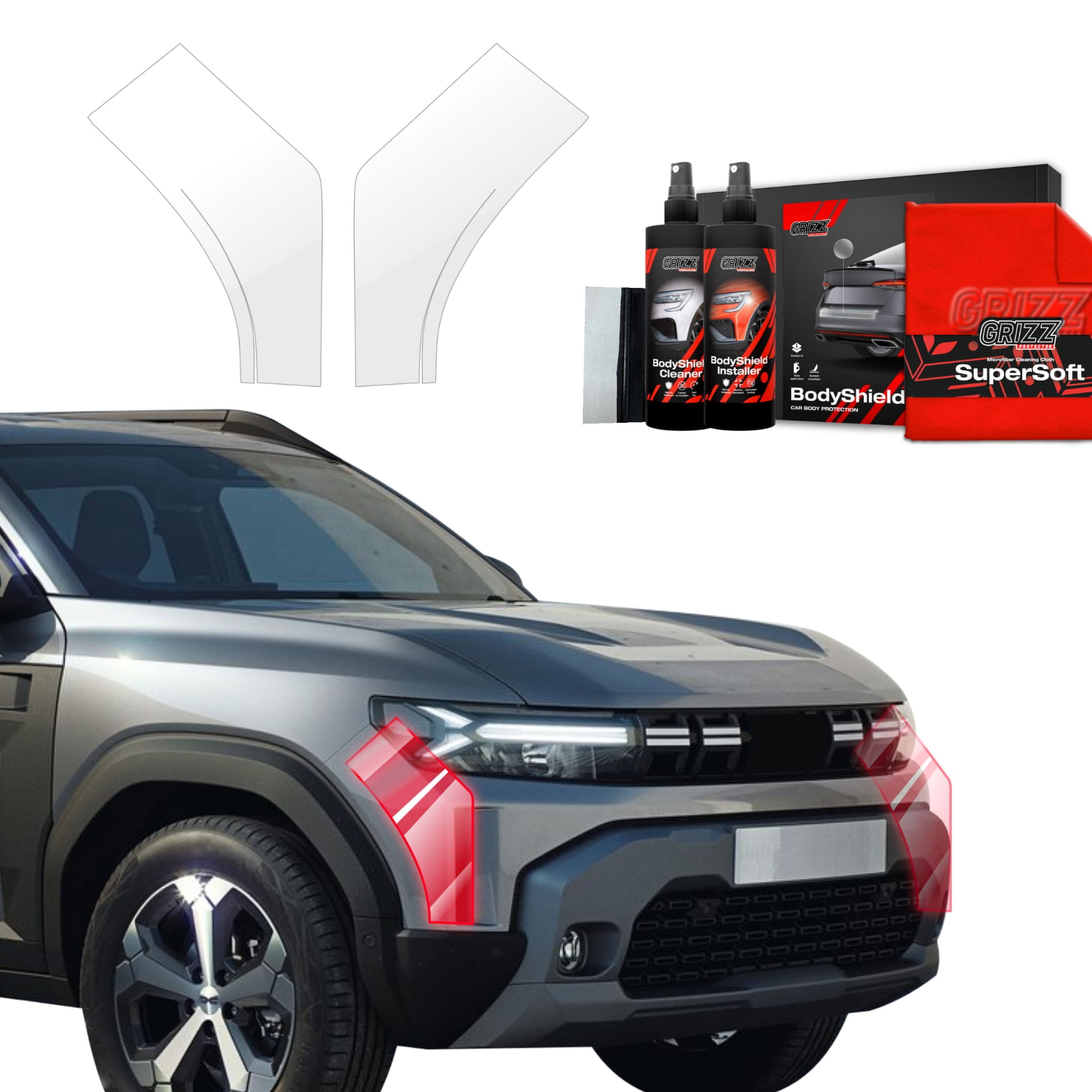 2w1 Folia ochronna Grizz Protector na zderzak do Dacia Duster (2024-2026)