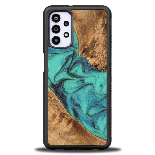 Image of Drewniane etui do Galaxy A32 5G, Bewood Unique Turquoise