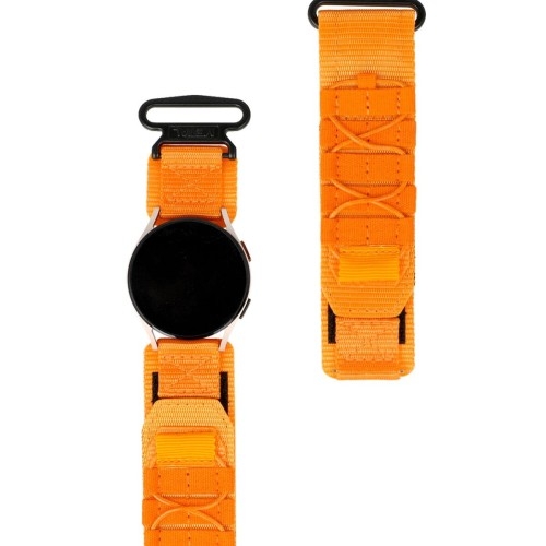 Image of Sportowy pasek do zegarka Bizon Strap Watch Adventure do Galaxy Watch 20mm, pomarańczowy