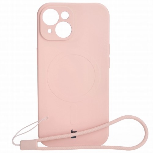 Image of Etui Bizon Case Silicone MagSafe do Apple iPhone 15, jasnoróżowe