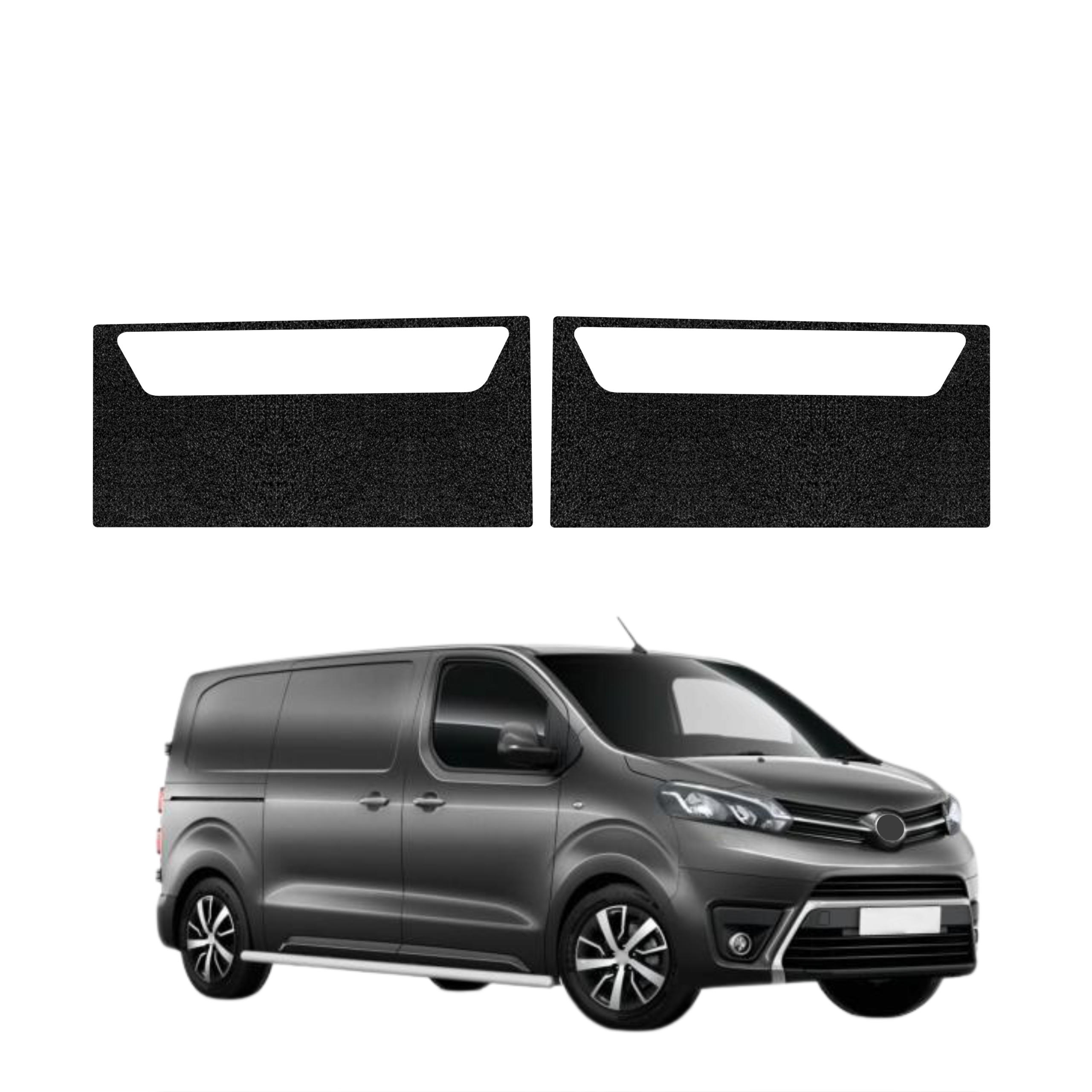 2w1 Czarna powłoka techniczna Grizz Protector na przednie progi Toyota Proace (2024-2026)