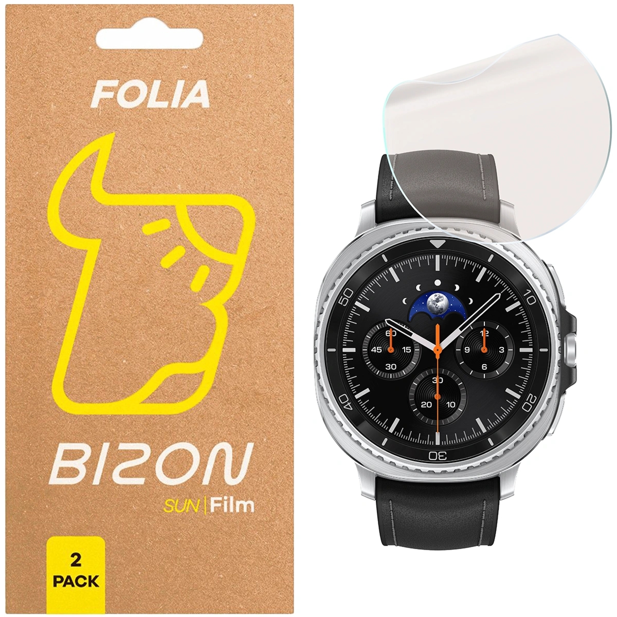 Folia matowa Bizon Watch Film Sun Duo do Galaxy Watch 8 Classic 46 mm, 2 sztuki