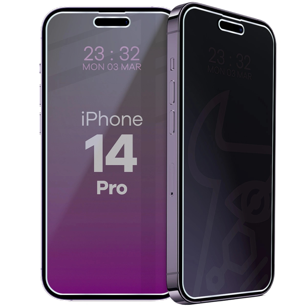Prywatyzujące szkło hybrydowe Bizon Hybrid Shadow do iPhone 14 Pro, matowe