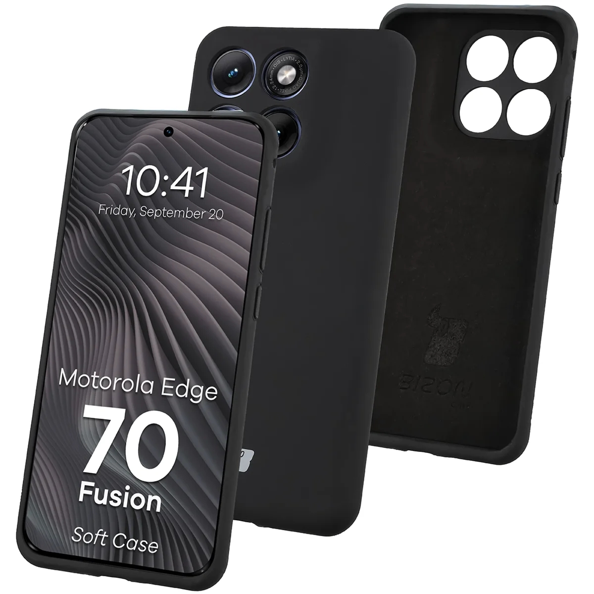 Silikonowe etui Bizon Soft Case do Motorola Edge 70 Fusion, czarne