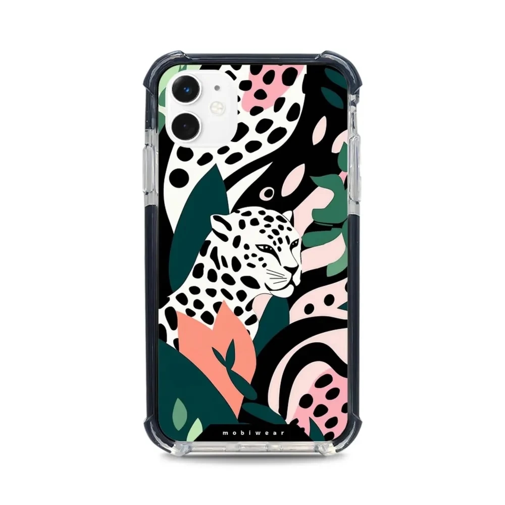 Etui ochronne do iPhone 11 do MagSafe, Mobiwear Elite Bumper, tropikalny gepard