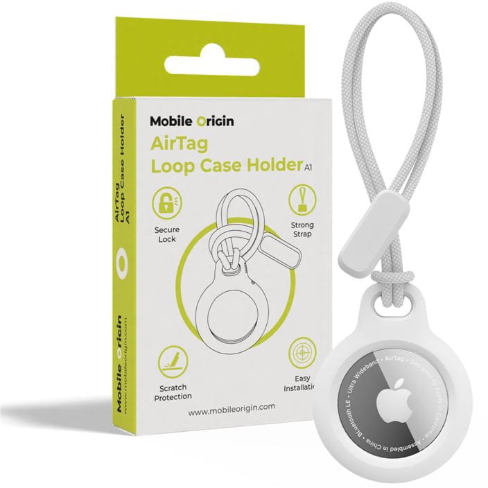 Etui / brelok Mobile Origin AirTag Loop Case A1 do Apple AirTag, biały