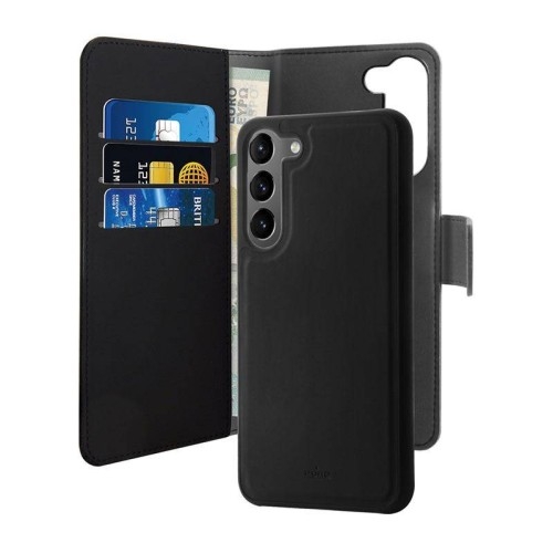 Image of Etui z klapką plecki + portfel 2w1 Puro Wallet Detachable 2 in 1 do Galaxy S23 Plus 5G, czarne
