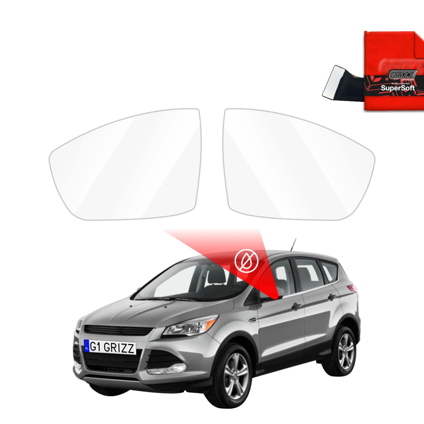Folia przeciwdeszczowa Grizz Protector na lusterka do Ford Kuga (2016-2019)